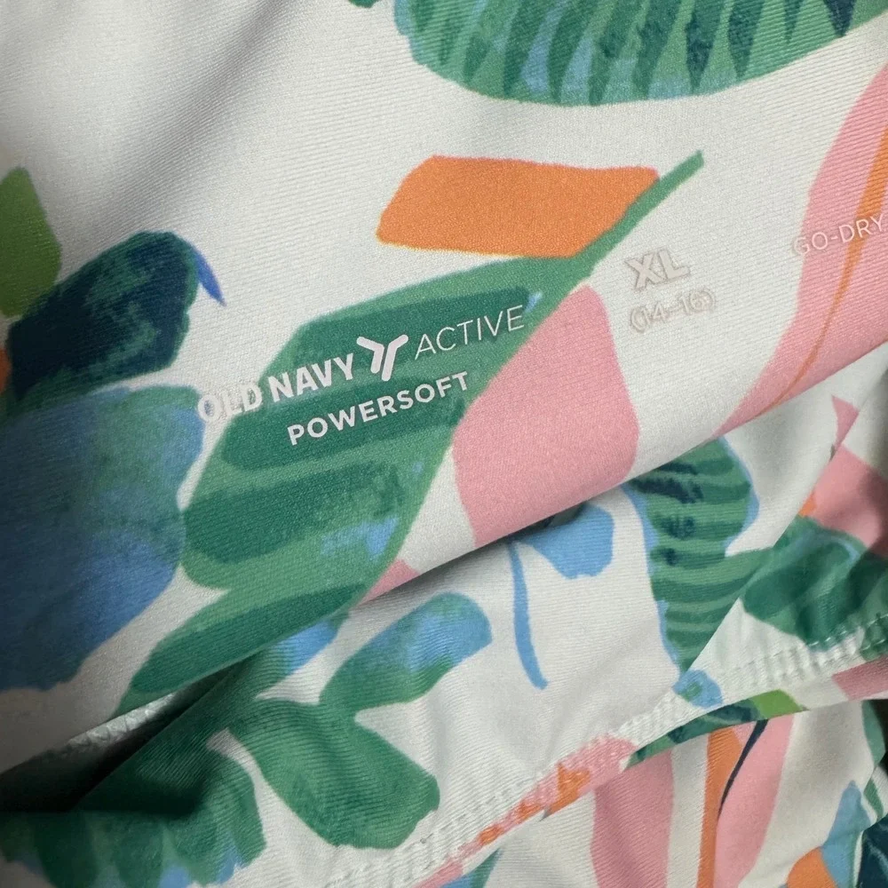 Old‎ Navy Active Skort Girls XL 14-16 Tropical Palm Powersoft Excellent Athletic